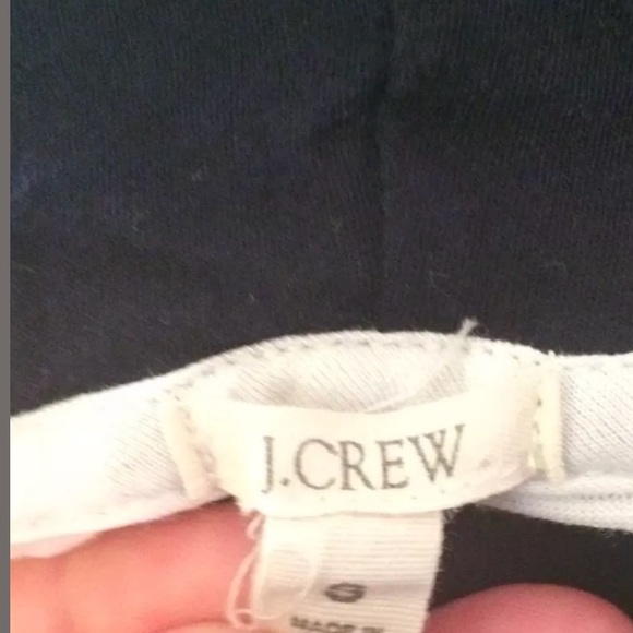 J. CREW Beach Striped Slub Top Hoodie Shirt Nautical Navy Blue White Blouse Knit - Picture 6 of 7